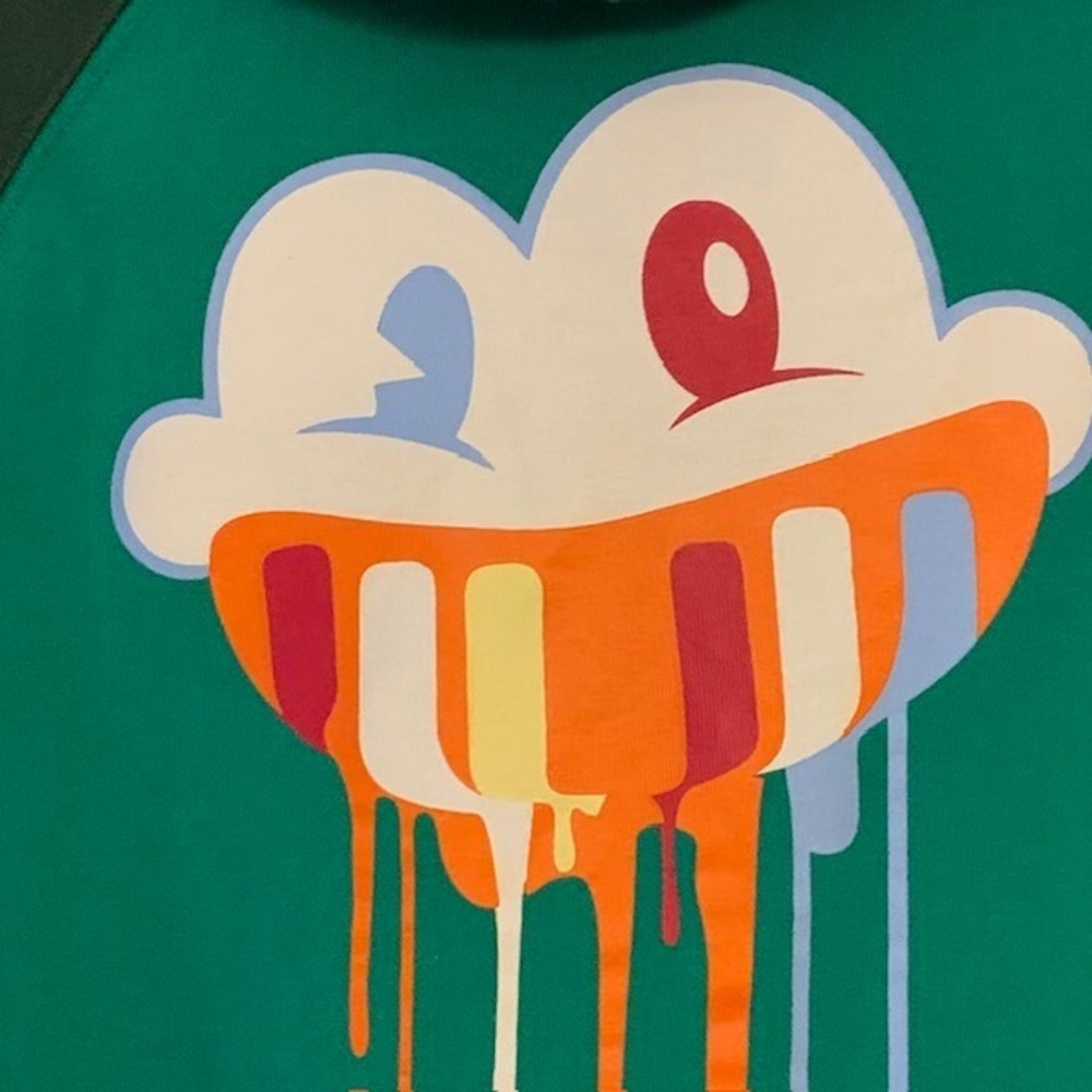Kidrobot Hoodie Rare Limited Ed Mens M Rainbow Melt Drip Y2K Streetwear 82/435